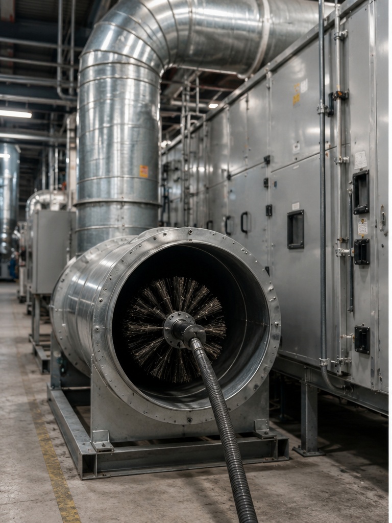 Air duct cleaning industrial system